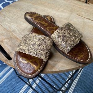 Sam Edelman brand new sandals. 9.5 M gold wheat multi.